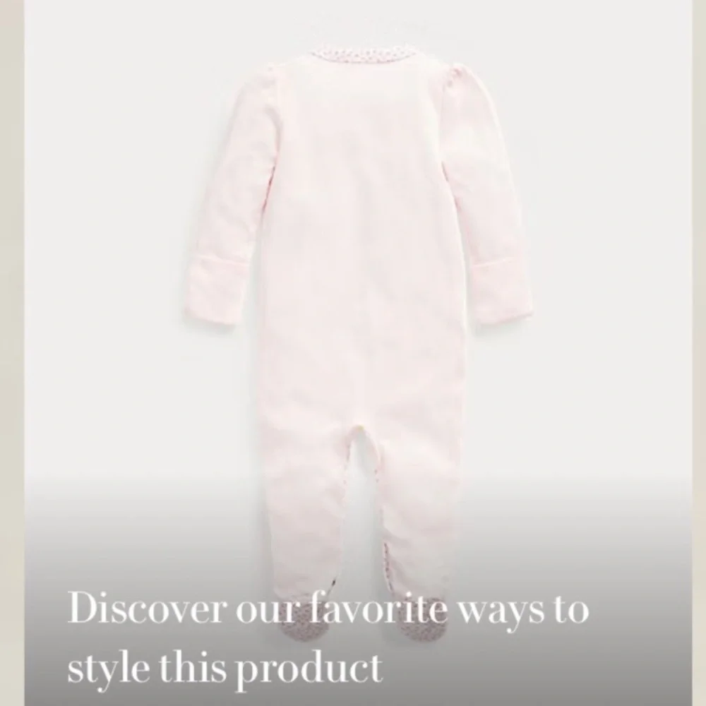 Ralph Lauren Baby Layette Floral Print Two Pieces Baby Set